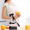 Citrus Juicer Manual Fruit Juicer and Orange Squeezer Metal Hand Press Juice, Heavy Duty Orange Juicer Lemon Lime Squeezer Pomegranate - Black