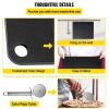 Party Dinner Steel Pizza Baking Plate Stone Baking Surface For Oven Cooking And Baking - Black - 16.1" x 14.2" x 0.4"