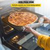 Party Dinner Steel Pizza Baking Plate Stone Baking Surface For Oven Cooking And Baking - Black - 16.1" x 14.2" x 0.4"
