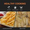 Air Fryer 3.6 Quart, Family Electric Oilless Hot Air Fryer Oven, with Non-Stick Basket and Rack Touch Screen and Knob, 8 Preset Modes, LED Display - 3
