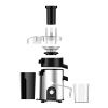 [ Unique Version] VACASSO Juicer with Utility Patent  400W Juicer Machines Wide Mouth Fruits & Vegetables Centrifugal Juice Extractor - Black+Silver