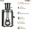 Electric Juicer Wide Mouth Easy Clean Fruit Centrifugal Juice Extractor Fruit Vegetable Juice Maker 5 Core 306 S - Silver