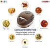 Rice Cooker Small Rice Maker Steamer Pot Electric Steamer Digital Electric Rice Pot Multi Cooker & Food Steamer Warmer 5.3 Qt 5 Core RC0501 - Brown