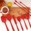 Cooking Baking 10 PCS Spatula Set High Heat Resistant Kitchen Utensil Set  - Red - Kitchen Tools
