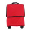 Foldable Shopping Cart with Wheels Oxford Fabric Trolley Bag Collapsible Reusable Tote Bags Grocery Cart for Travel Home Kitchen Supermarket  - Red