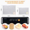 KOIOS Vacuum Sealer Machine, 86Kpa Automatic Vacuum Air Sealing System for Food Saver w/ Built-in Cutter Starter Kit, Dry & Moist Food Preservation Mo