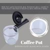 Coffee Pot Borosilicate Glass with Cover, Glass Coffee Maker Espresso Machines Accessories or Spare Parts - black