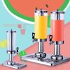 New Stainless Home/Commercial Restaurant Round Beverage Drink Dispenser Cold Drink Machine w/Cold Ice Juice Soy Milk Dispensers - 6L