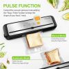 KOIOS Vacuum Sealer Machine, 85Kpa Automatic Food Sealer for Food Savers with Cutter, Pulse Function, Dry & Moist Modes, Compact Design - Black