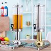 New Stainless Home/Commercial Restaurant Round Beverage Drink Dispenser Cold Drink Machine w/Cold Ice Juice Soy Milk Dispensers - 6L