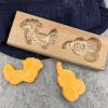 Wooden Mooncake Mold Pastry Mold Bean Paste Cake Baking Tools Dog Cucurbit 40g - Default