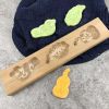 Wooden Moon Cake Mold Steamed Pumpkin Pie Pastry Rice Cake Wooden DIY Baking Mold Bird Leaf Cucurbit 40g - Default