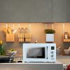 ZOKOP 23L / 0.9cuft Retro Microwave Oven With Display/Silver Handle RT - Blue