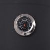 BBQ Charcoal Smoker with Bottom Shelf Black Heavy XXXL - Black