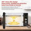 ZOKOP 23L / 0.9cuft Retro Microwave Oven With Display/Silver Handle RT - Black
