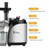 120V 150W 800ml Slow Juicer Masticating Juicer Machine Plastic 1000ml Pomace Cup Two-speed Mechanical Horizontal Electric Slow Juicer Masticating Juic