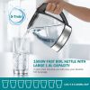 KOIOS Electric Kettle-1500W-Fast Boil with LED Light-1.8L Glass Tea Kettle-Auto Shut-Off-Cordless -Boil-Dry Protection-Stainless Steel Inner Lip - Whi
