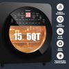 16-in-1 Air Fryer 15.5 qt Toaster Rotisserie Dehydrator Oven - black