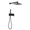 Trustmade 12 Inches Shower System Bathroom Luxury Rain Mixer Shower Combo Set Wall Mounted Rainfall Shower Head System, Rough-in Valve Body and Trim I