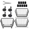 3 Layers Rotatable Baskets Kitchen Vegetable Fruits Rack Rolling Storage Cart - HG737