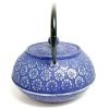 Classic Stylish Japanese -style Cast Iron Teapot With 304 Stainless Steel Infuser For Loose Leaf Tea - Blue - Cast Iron