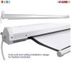 5 Core AUTO Motorized Projector Screen 72 inch Indoor and Outdoor Portable Projection Screen with Remote Control 4K 3D Ultra HD 16:9 for Movie Office
