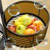 3 Layers Rotatable Basket Kitchen Vegetable Fruits Rolling Storage Cart Rack - US22-0561