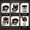 Air Fryer 3.6 Quart, Family Electric Oilless Hot Air Fryer Oven, with Non-Stick Basket and Rack Touch Screen and Knob, 8 Preset Modes, LED Display - 3