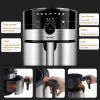 Air Fryer 3.6 Quart, Family Electric Oilless Hot Air Fryer Oven, with Non-Stick Basket and Rack Touch Screen and Knob, 8 Preset Modes, LED Display - 3