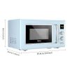 ZOKOP 23L / 0.9cuft Retro Microwave Oven With Display/Silver Handle RT - Blue