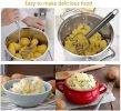 Kitchen Utensils Potato Masher For Potato Ricer Baby Food Best Kitchen Tools Stainless Steel Dishwasher Safe (Wavy) - Wavy