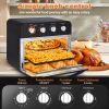 Geek Chef Air Fryer Oven , Countertop Toaster Oven,3-Rack Levels, 4 mechinical knobs,Black housing with single glass door(24 QT 1700W) - default