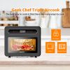 Steam Air Fryer Toast Oven Combo,26 QT Steam Convection Oven,6 Slice Toast,Stainless Steel - black