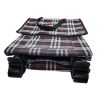 Foldable Shopping Cart with Wheels Oxford Fabric Trolley Bag Collapsible Reusable Tote Bags Grocery Cart for Travel Home Kitchen Supermarket  - Black