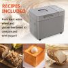 2LB Stainless Steel Programmable Bread Maker Machine With Exhaust Funnel and Powerful DC Motor XH - Stainless Steel Color