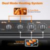 Air Fryer Toaster Oven 24 Quart - 7-In-1,with Air Fry, Roast, Toast, Broil & Bake Function - Grey