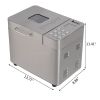 2LB Stainless Steel Programmable Bread Maker Machine With Exhaust Funnel and Powerful DC Motor XH - Stainless Steel Color