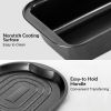 10 Pieces Nonstick Bakeware Set Baking Roasting Cake Pans - Black