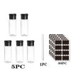 2/4PC Spice Bottle Rack Kitchen Storage Wall Mount Ingredient Plastic Adhesive Clip Cabinet Organizer Door Hooks Jar Holder Tool - transparent bottle