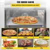 Party Dinner Steel Pizza Baking Plate Stone Baking Surface For Oven Cooking And Baking - Silver - 20" x 14.2" x 0.2"