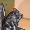 Decorative Cast Iron Heavy-Duty Pig Bookend - as pic