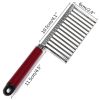 Stainless Steel Potato Chip Dough Vegetable Crinkle Wavy Cutter Slicer Fruits Food Cutterly - random - 1