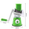 Manual Vegetable Cutter Slicer Multifunctional Round Mandoline Slicer Potato Cheese Kitchen Gadgets - Blue