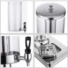 New Stainless Home/Commercial Restaurant Round Beverage Drink Dispenser Cold Drink Machine w/Cold Ice Juice Soy Milk Dispensers - 6L