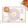 Silicone Baking Mat Pizza Dough Maker Pastry Kitchen Gadgets Cooking Tools Utensils Bakeware - Red