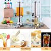 New Stainless Home/Commercial Restaurant Round Beverage Drink Dispenser Cold Drink Machine w/Cold Ice Juice Soy Milk Dispensers - 3L