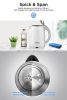 AZEUS 1500W Electric Kettle, BPA Free Double Wall Water Kettle with 304 Stainless Steel, 1.8L Large Capacity - White