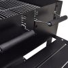 BBQ Stand Charcoal Barbecue 2 Wheels - Black