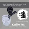 Coffee Pot Borosilicate Glass with Cover, Glass Coffee Maker Espresso Machines Accessories or Spare Parts - black