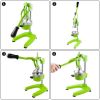 Commercial Grade Citrus Juicer Professional Hand Press Manual Fruit Juicer Orange Juice Squeezer for Lemon Lime Pomegranate (Orange Cast Iron/Stainles